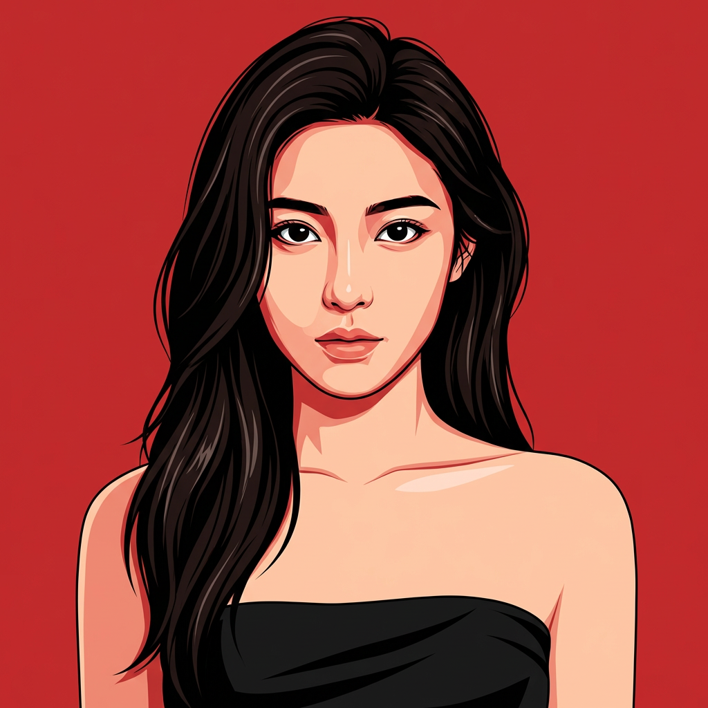 Generate a sleek digital artwork of me (use my uploaded face), designed in the style of a modern vector poster portrait.
Visual Style & Elements:
A crisp vector aesthetic featuring strong line work and smooth, flat color shading.
Apply striking, high-contrast tones: light peach skin with gentle reddish shadowing.
Hair should be rendered with clean, stylized edges in deep brown/black shades, with faint highlights.
Beard should appear sharp, defined, and naturally blended into the facial structure.
Set the background to a solid red tone.