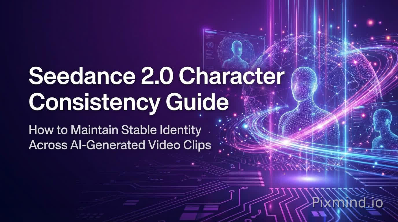 重新创作 生成背景图 跟原图差异要超过50%
标题:Seedance 2.0 Character Consistency Guide
副标题:How to Maintain Stable Identity Across AI-Generated Video Clips