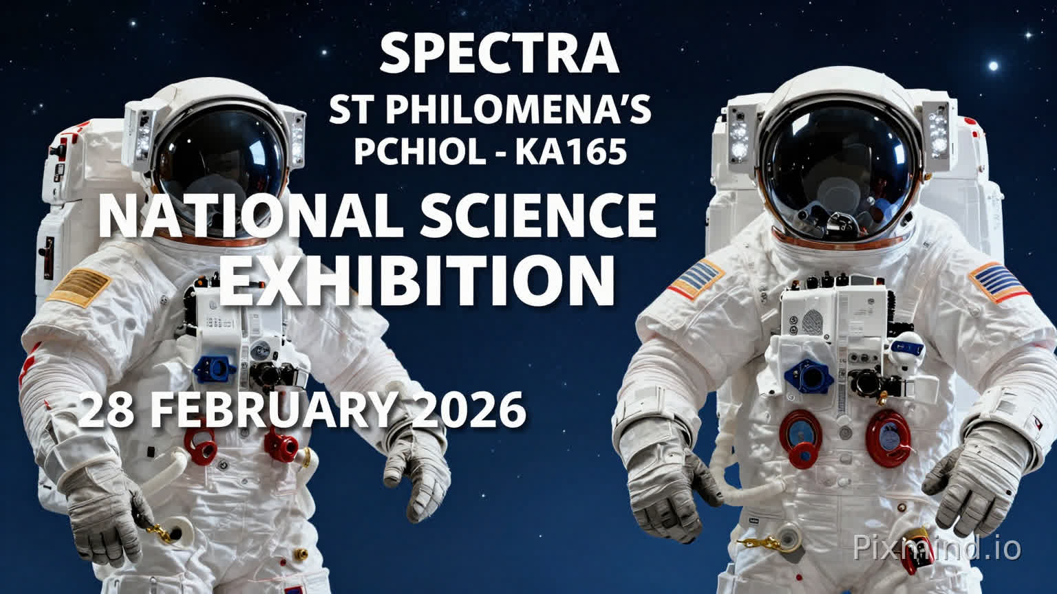 ST PHILOMENA'S PUBLIC SCHOOL -KA165
SPECTRA
NATIONAL SCIENCE EXHIBITION CELEBRATION 28 FEBRUARY 2026
I need background wallpaper as astronaut image