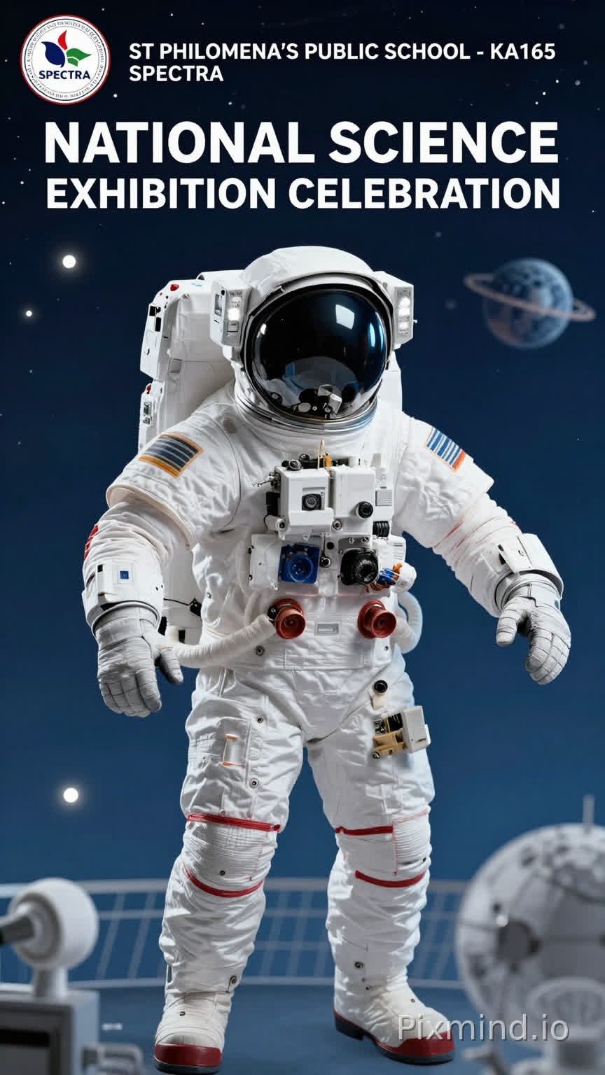 ST PHILOMENA'S PUBLIC SCHOOL -KA165
SPECTRA
NATIONAL SCIENCE EXHIBITION CELEBRATION 28 FEBRUARY 2026
I need background wallpaper as astronaut image