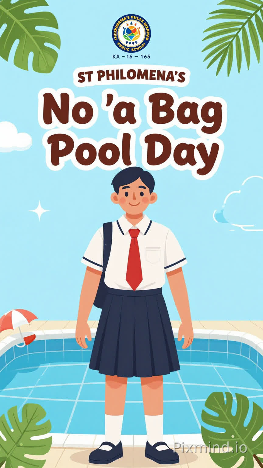ST PHILOMENA'S PUBLIC SCHOOL KA-165
No Bag day and Pool day
Celebration
Nice background with swimming pool wallpaper
