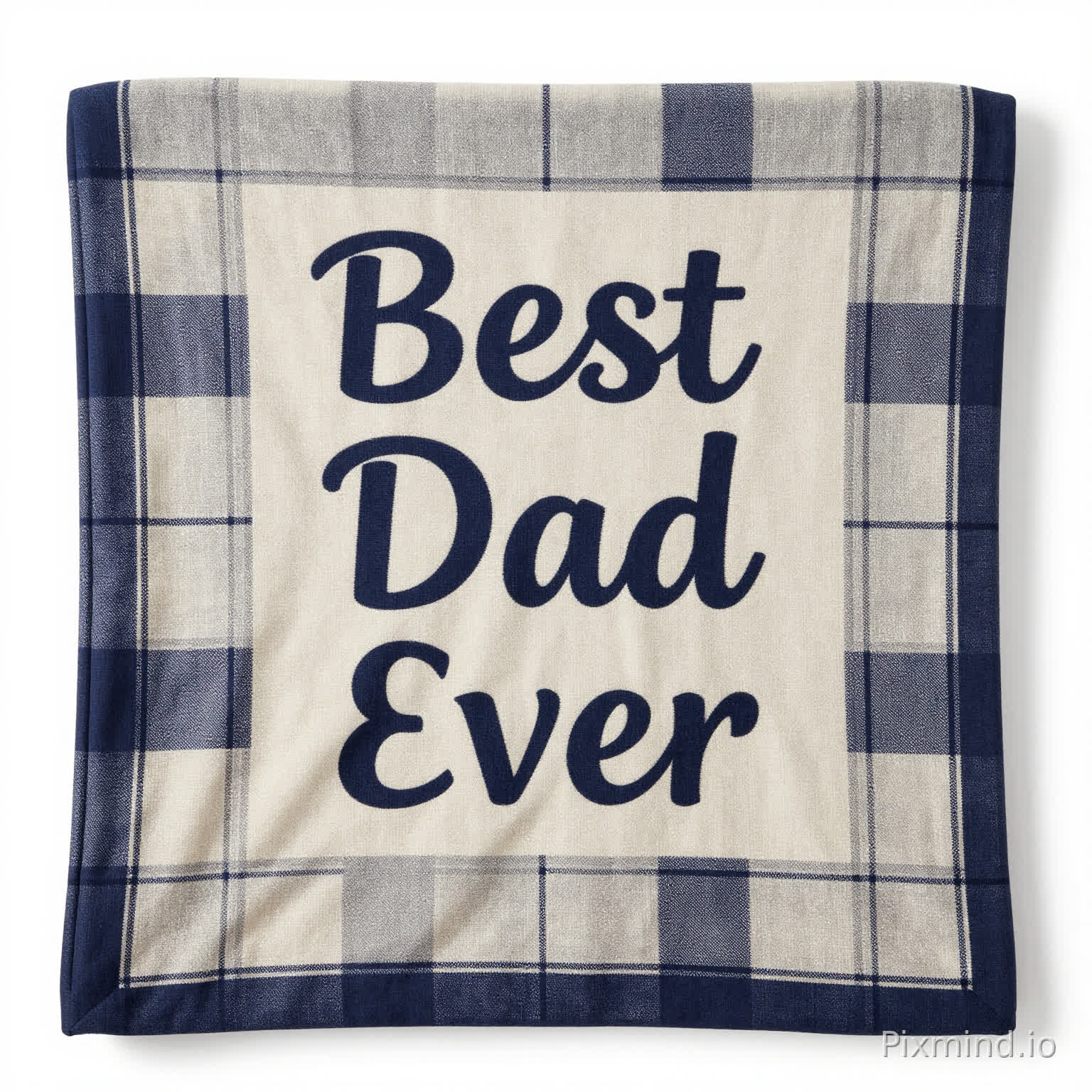 Father's Day blanket, soft flannel blanket, home decor,
simple and stylish design, "Best Dad Ever" letter print,
neutral color scheme (navy blue, gray, beige),
minimalist geometric patterns, plaid pattern,
high quality, warm and cozy, lightweight flannel fabric,
white background, product photography, clean aesthetic,
western style, American family style, Amazon main image style
