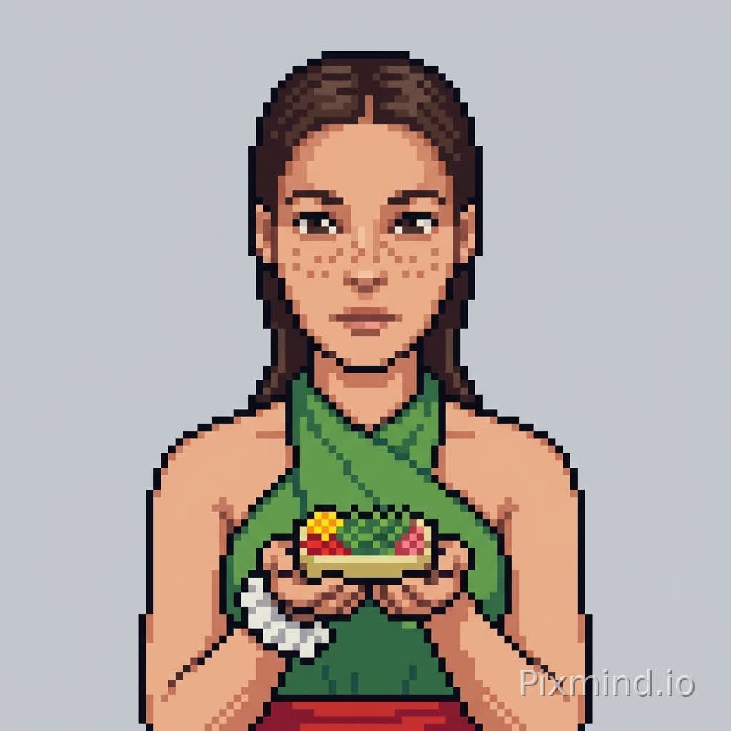 16-bit pixel art character, retro video game sprite,
based on both reference photos, merge facial features from both,
front facing portrait, pixel perfect, sharp square pixels,
low resolution look, limited 16 color palette,
no gradients, no blur, no smooth shading, no realistic texture,
clean outline, simple shading, symmetrical face, centered,
consistent identity, no distortion, no extra features