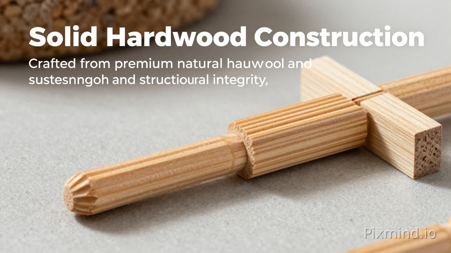 生成产品:M6系列木榫 A+宣传图,这是产品的卖点:【Solid Hardwood Construction】
Crafted from premium natural hardwood, these dowel pins deliver outstanding strength and structural integrity. Unlike softwood alternatives, they resist splitting and provide long‑lasting, reliable joints for all your woodworking projects.