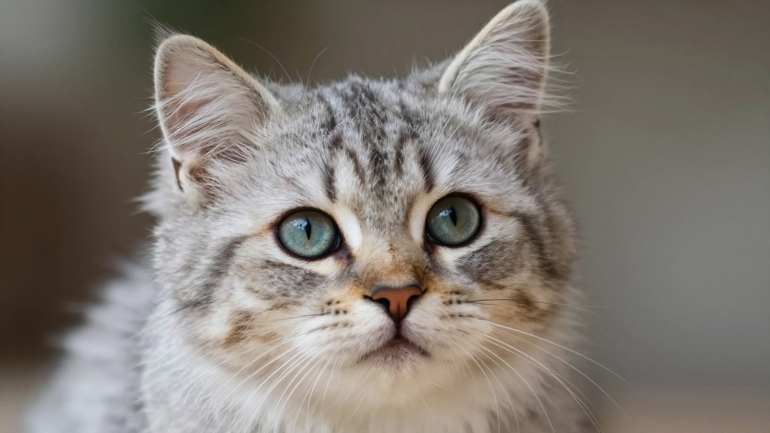A fluffy kitten, highly detailed fur, realistic texture, expressive large eyes, soft natural lighting, shallow depth of field, photorealistic, ultra HD.