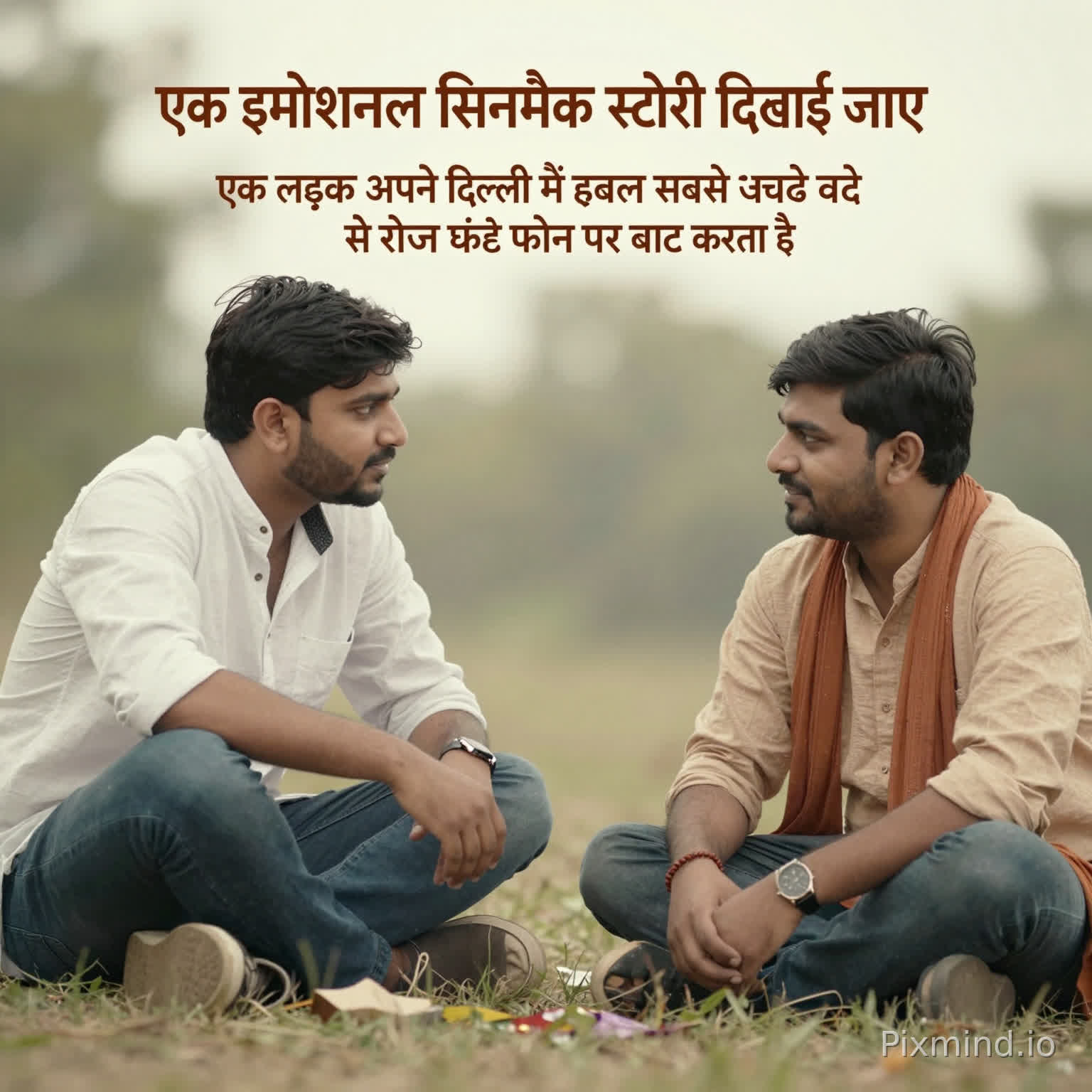 Cinematic Emotional Story Prompt (Hindi + Hindi-English Mix)
“एक इमोशनल सिनेमैटिक स्टोरी दिखाई जाए। एक लड़का अपने दिल्ली में रहने वाले सबसे अच्छे दोस्त से रोज़ घंटों फोन पर बात करता है। दोनों की दोस्ती बहुत गहरी होती है। लड़के के घर के बगल में रहने वाली एक लड़की रोज़ उसे देखती रहती है और धीरे-धीरे उसे जलन और फिर प्यार जैसा एहसास होने लगता है।
फिर लड़की खुद लड़के से बात शुरू करती है। पहले छोटी-छोटी बातें, फिर व्हाट्सएप नंबर एक्सचेंज होता है। कुछ दिनों बाद उनकी बातें Snapchat तक पहुँच जाती हैं। दोनों रात-रात भर चैट करते हैं, कॉल करते हैं, हँसते हैं, एक-दूसरे की आदत बन जाते हैं।
तीन साल तक उनका रिश्ता बहुत गहरा चलता है। बारिश वाले सीन, late night chats, emotional moments, smiling selfies, caring messages, romantic background music, soft aesthetic lighting, realistic emotions, cinematic camera angles.
लेकिन धीरे-धीरे रिश्ते में बदलाव आने लगता है। लड़की गुस्सा करने लगती है, इज्जत कम होने लगती है, लड़ाई, गाली और misunderstanding बढ़ने लगती है। लड़का अंदर से टूटने लगता है। आखिरकार दोनों एक-दूसरे से दूर हो जाते हैं।
लास्ट सीन में लड़का अकेला बैठा होता है, पुरानी चैट्स और यादें देखता है, आंखों में आँसू, dark cinematic mood, emotional heartbreak atmosphere, realistic acting, ultra HD quality, movie-style storytelling, sad emotional background music, slow-motion scenes, deep feelings, realistic expressions.”