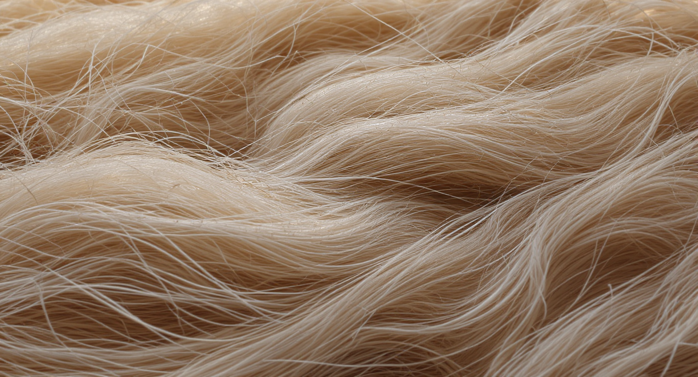 a Macro image of wool fibre. the wool fibre should be the entire image, nothing else should be displayed