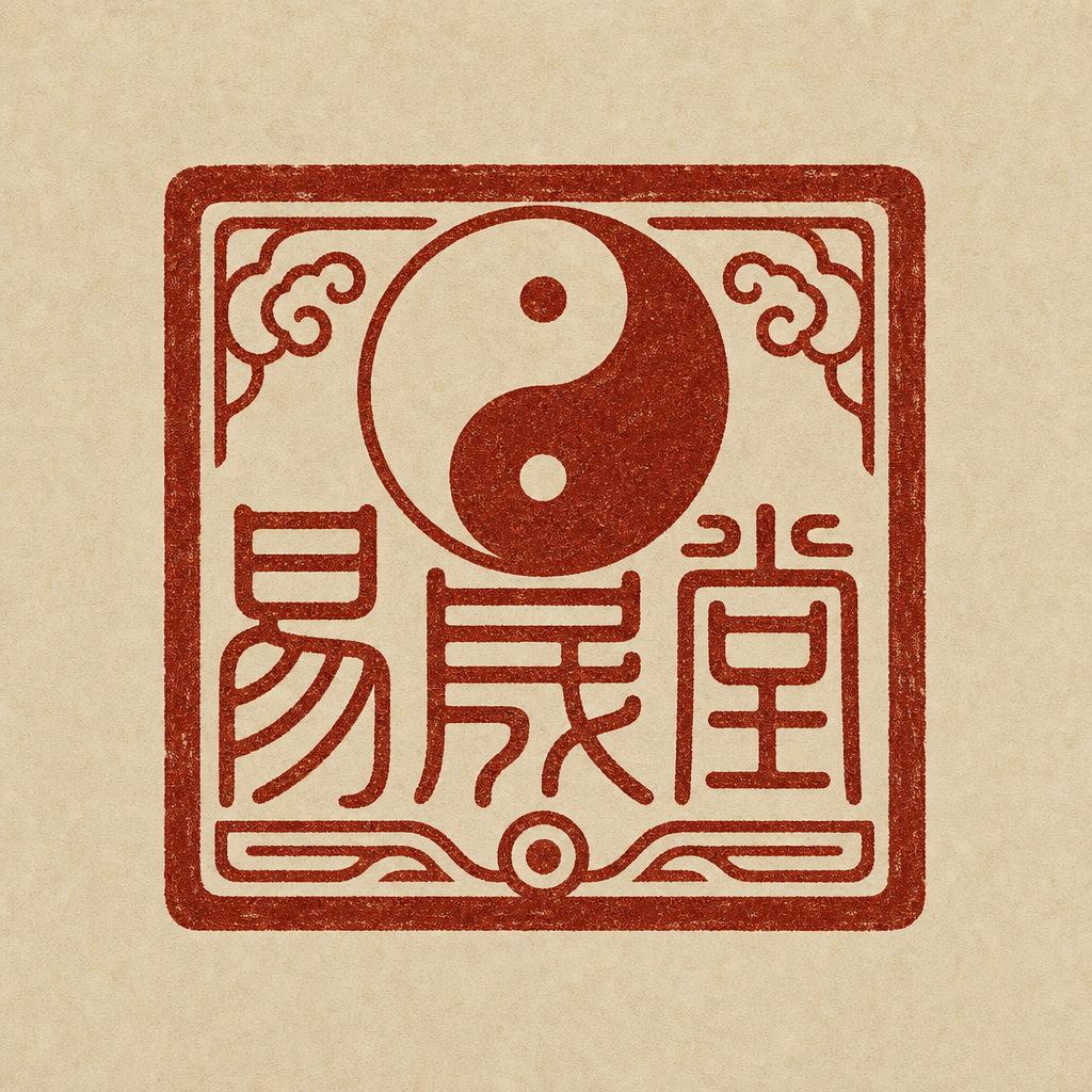 "logo 名称": "易晟堂",
"使用场景": "中式名片、文创卡片、纸质标识",
"整体风格": "古典国学、传统道教风格,复刻中式印章质感,古朴典雅",
"核心元素": "方形印章外框,内部融合极简阴阳鱼图案与「易晟堂」文字,符号与字体融为一体",
"字体设计": "古风篆书,字形古朴规整,笔画纤细有度,贴合传统文化调性",
"构图布局": "标准方形印章构图,居中对称,结构紧凑,适配名片边角 / 居中摆放",
"色彩搭配": "朱砂红、墨黑、米黄、古铜色,传统印章经典配色,印刷显色自然",
"细节要求": "纹路简洁不繁复,边缘工整,文化意境浓厚,印刷成品质感佳"