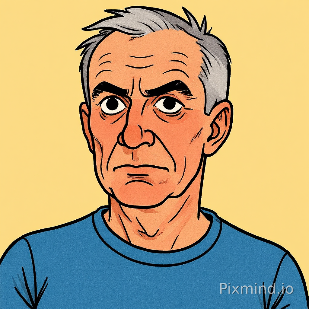 use the face of the image as Professor Tournesol in a style that resembles the art style of Tintin. Include features typical of the Tintin comics, such as bold outlines, vibrant colors, and exaggerated facial expressions without wrinkles in the face