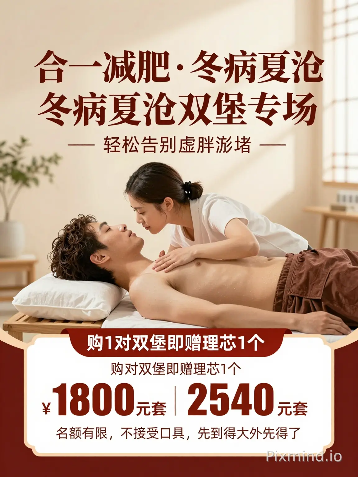 合一减肥·冬病夏治双堡专场开启
三伏黄金调理期,借天之盛阳,驱体内沉寒!
✅ 理+通双堡:祛寒气、补阳气,轻松告别虚胖淤堵
✅ 购1对双堡即赠理芯1个
✅ 1800元享2套 / 2540元享3套
⚠️ 名额有限,不接受口头预定,先到先得!