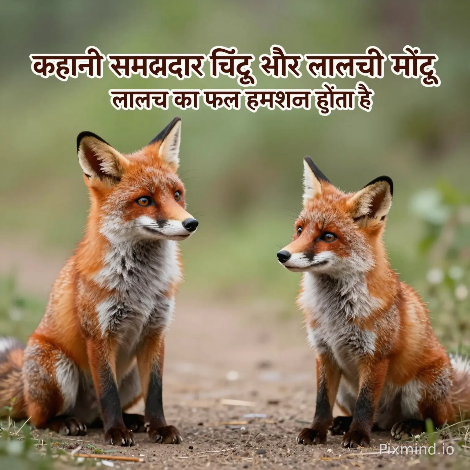 🦊 कहानी का नाम: समझदार चिंटू और लालची मोंटू बंदरसीख (Moral): लालच का फल हमेशा बुरा होता है, और मिल-बांट कर खाने से खुशी बढ़ती है