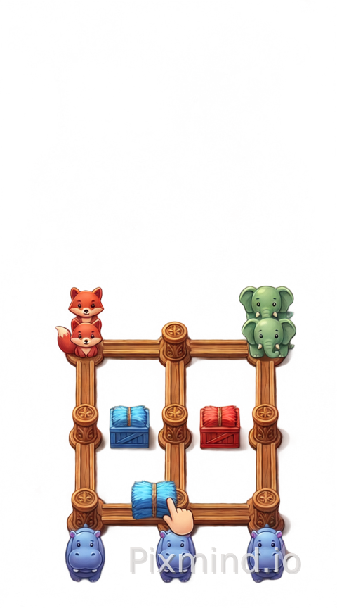 Separate the boat and animals