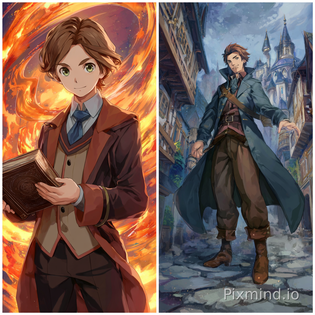 Crie um personagen para ser o protagonista de anime/isekai de escola de magia e aventura medieval