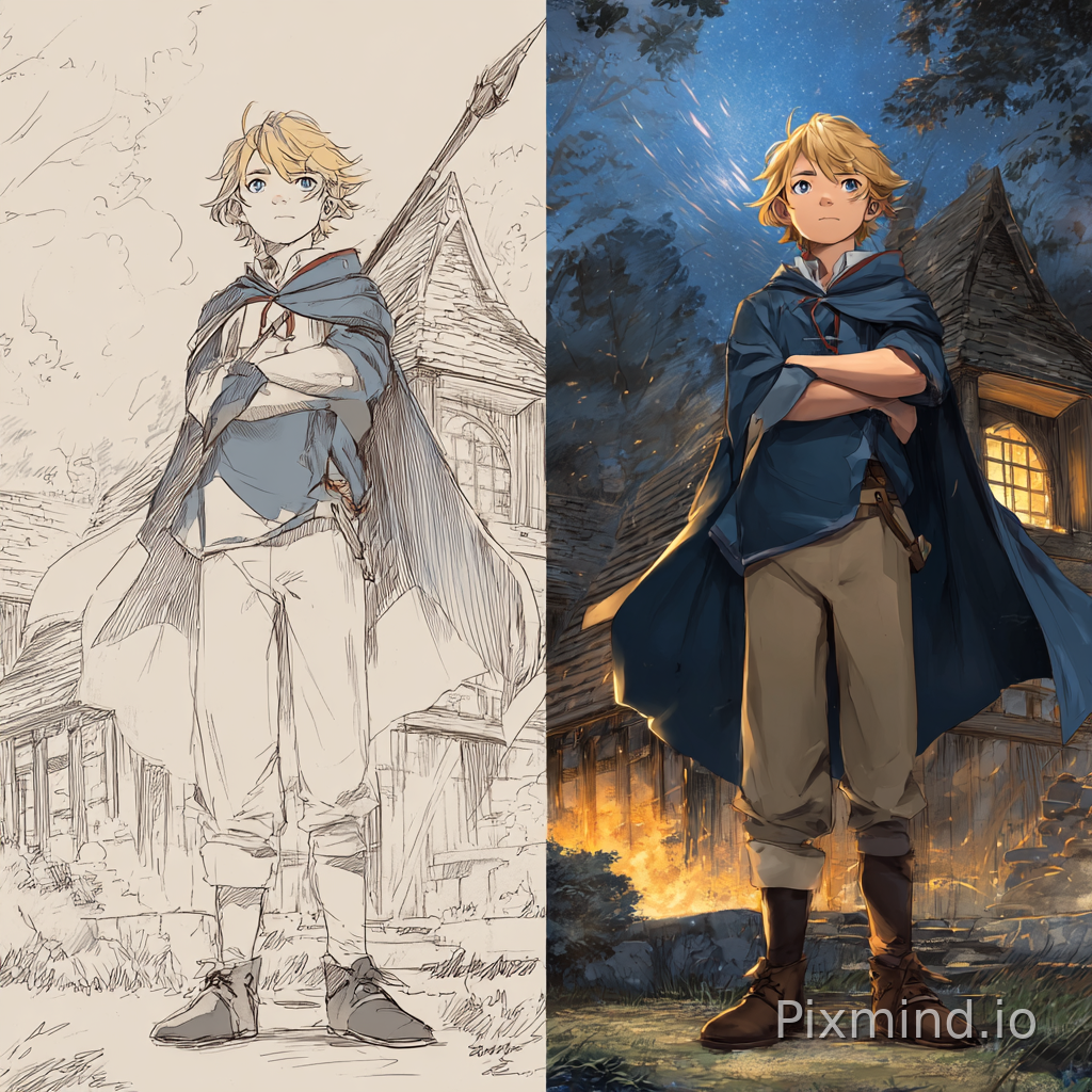 Crie um personagen para ser o protagonista de anime/isekai de escola de magia e aventura medieval