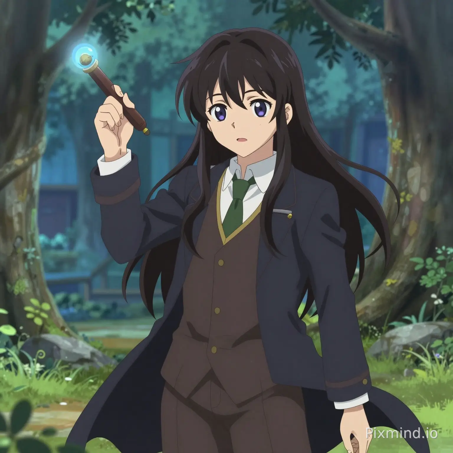 Crie um personagen para um anime/isekai de escola de magia e aventura