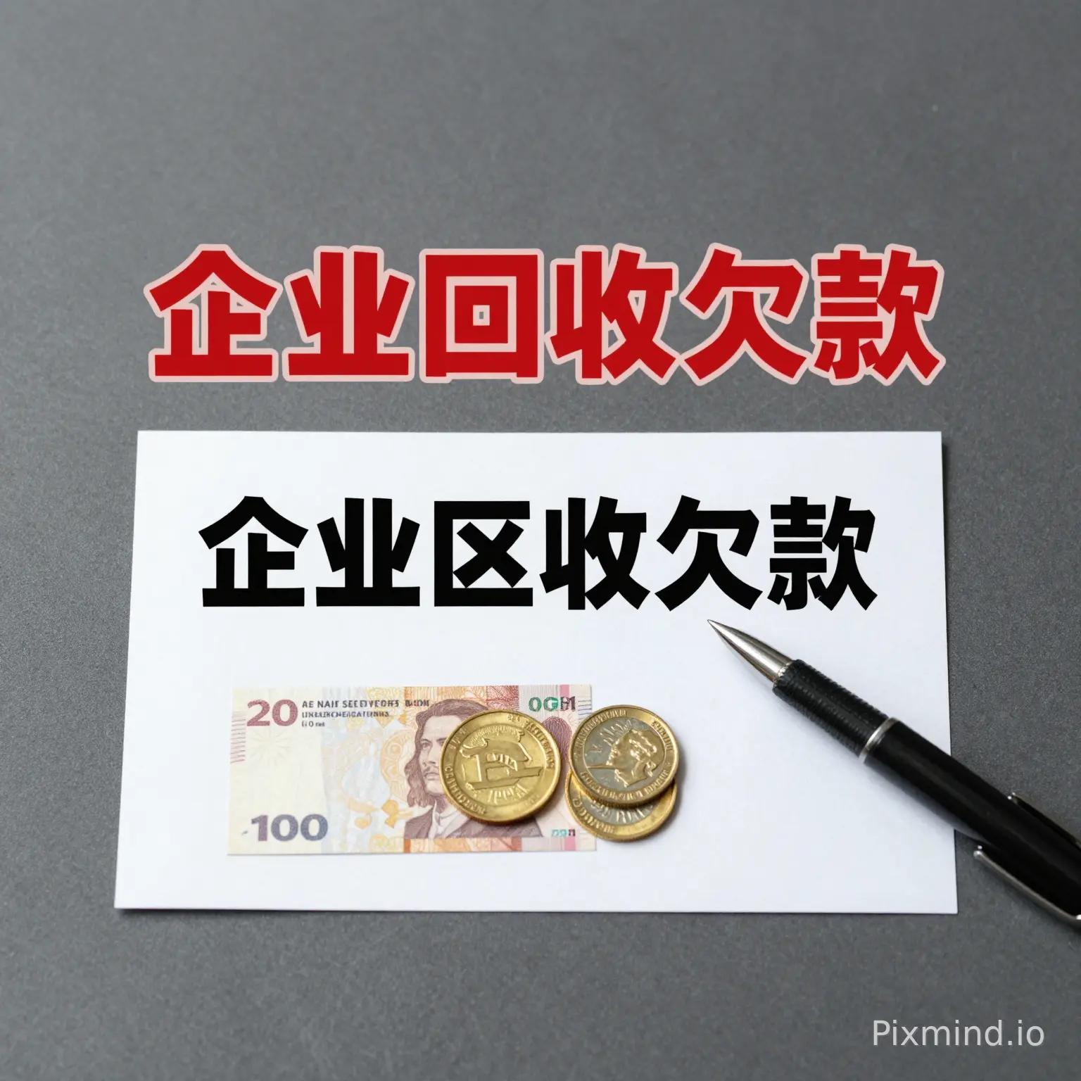 做一张图片表达企业收回欠款