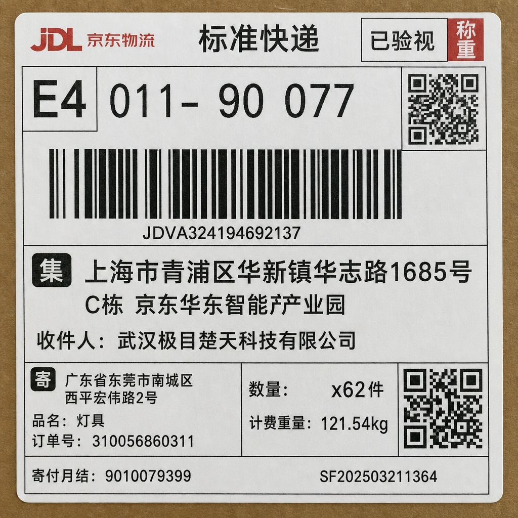 帮我把图片中的60.77改成121.54，x31件改成x62，其他的所有都1:1不要变