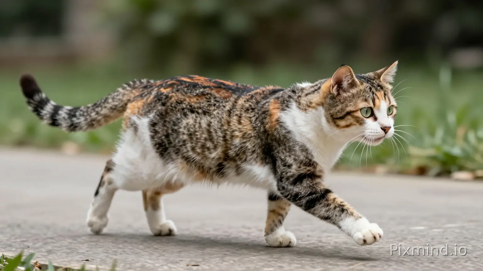 cat running