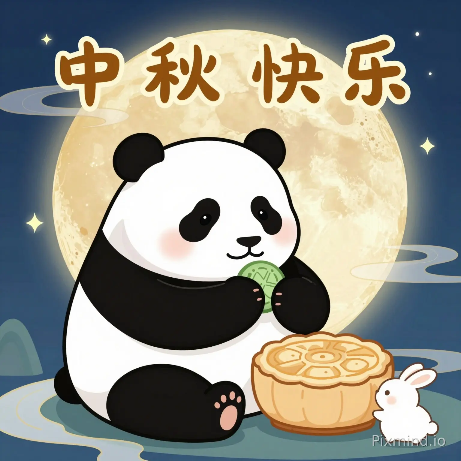 熊貓花花祝中秋快樂