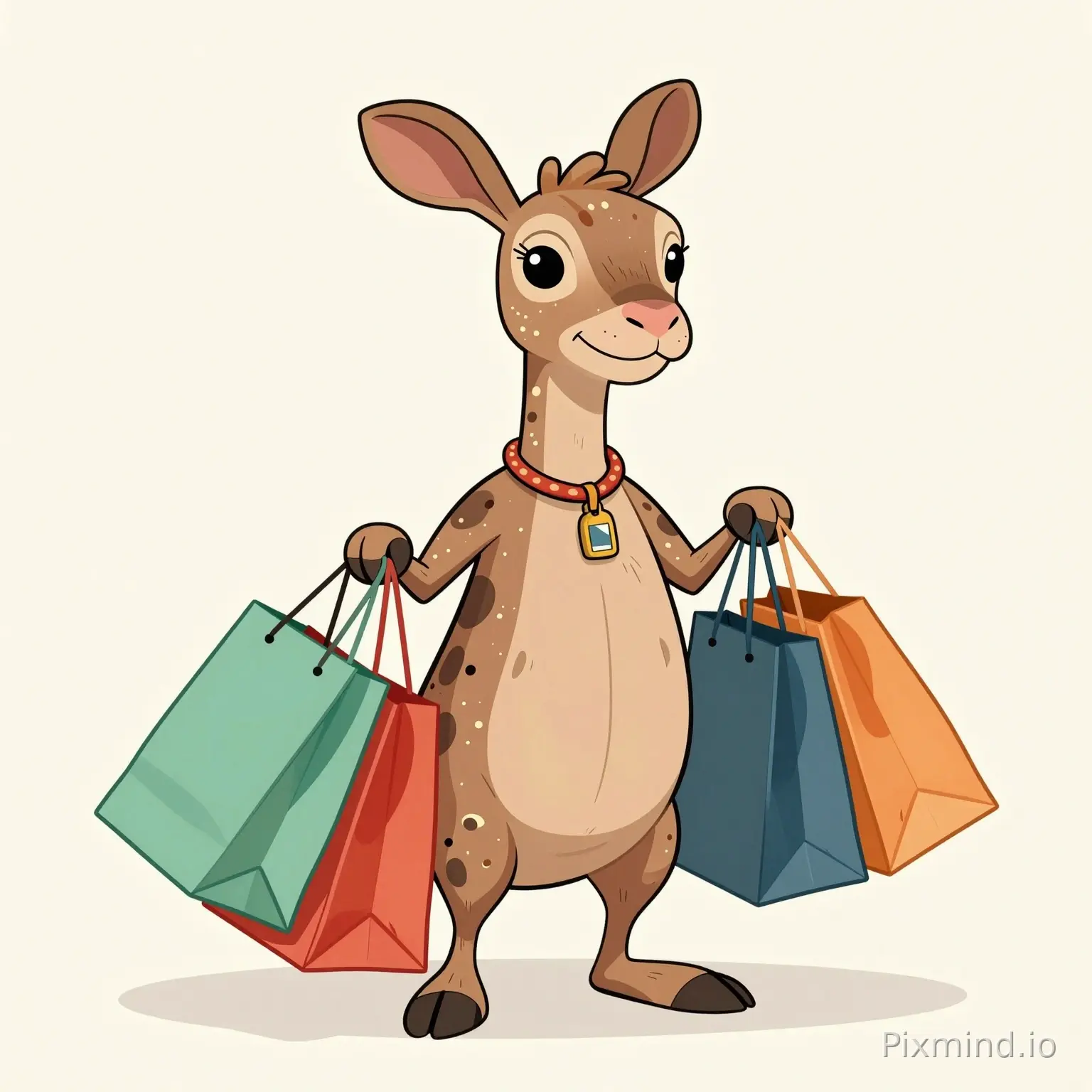 kan du lave et billede af en kalkun med shopping bags på skulderen. gør det realoistsk