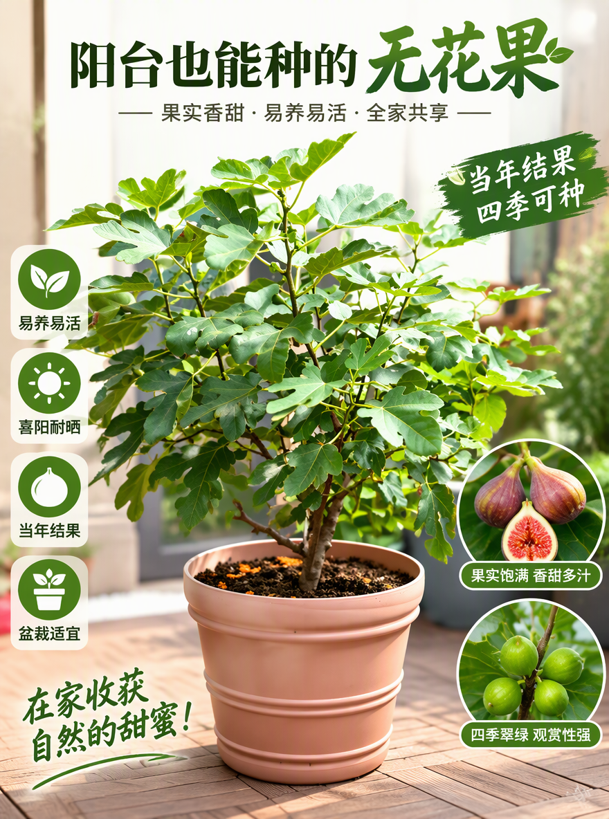 把这盆无花果设计成电商专用主图