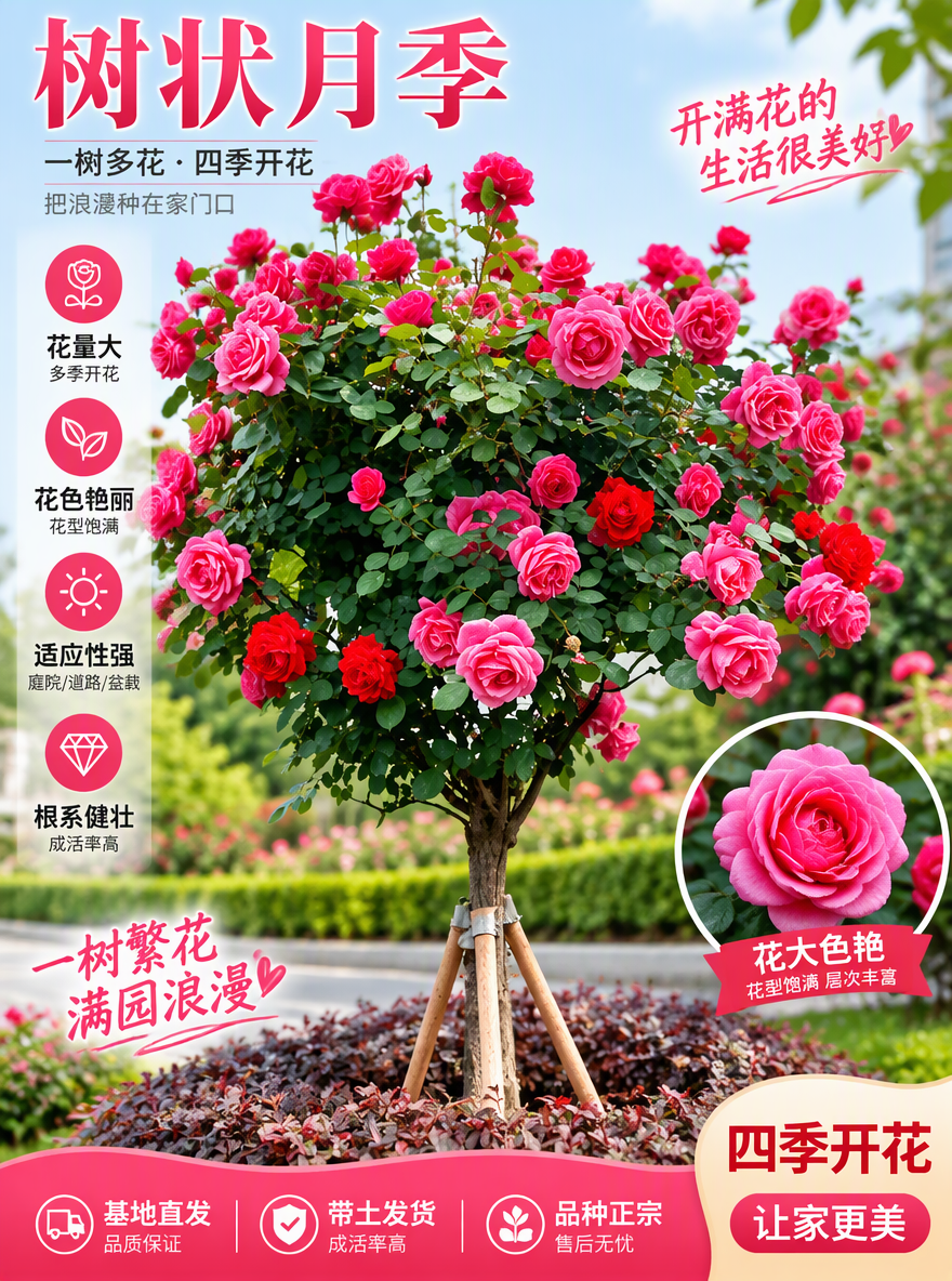 把这颗月季设计成电商专用主图