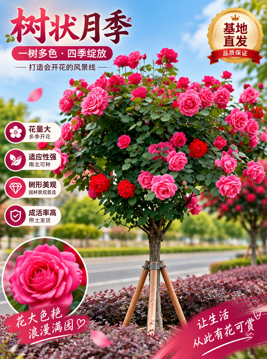 把这颗月季设计成电商专用主图