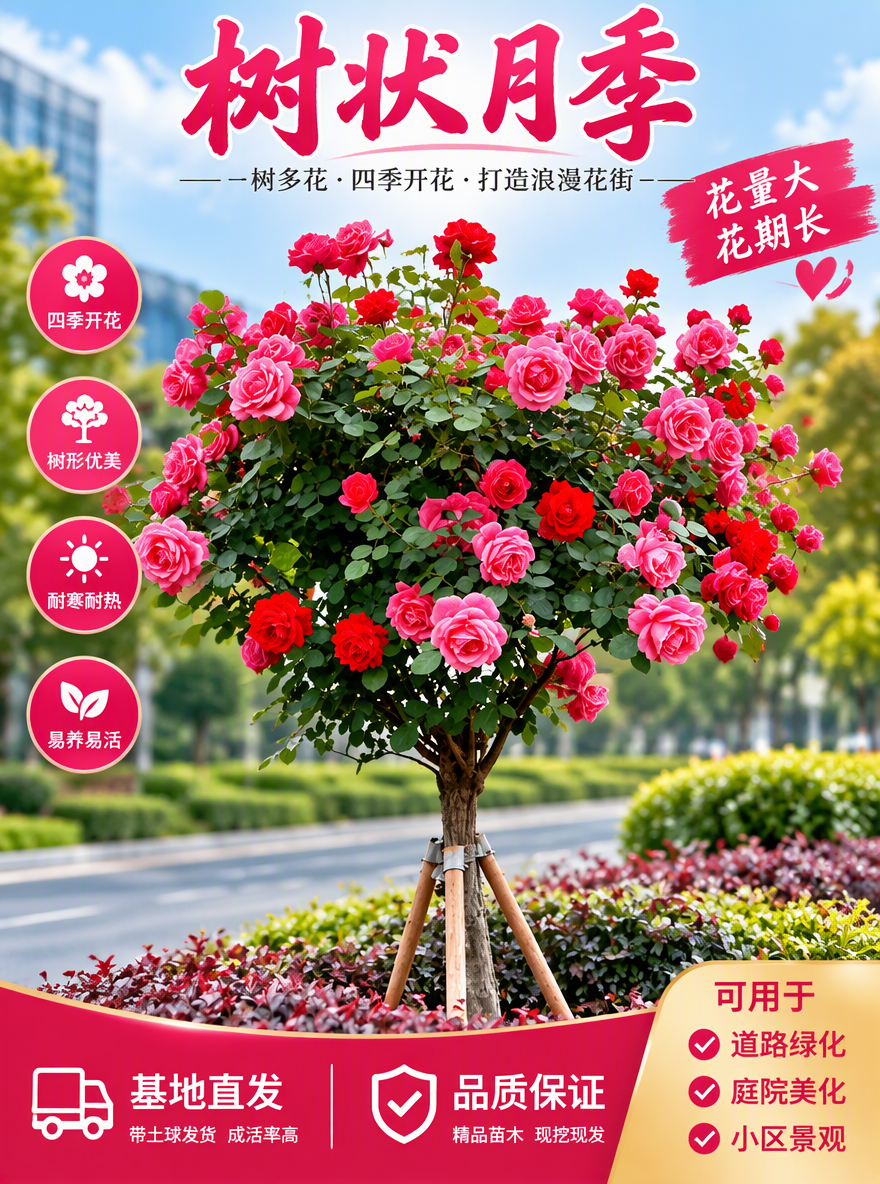 把这颗月季设计成电商专用主图