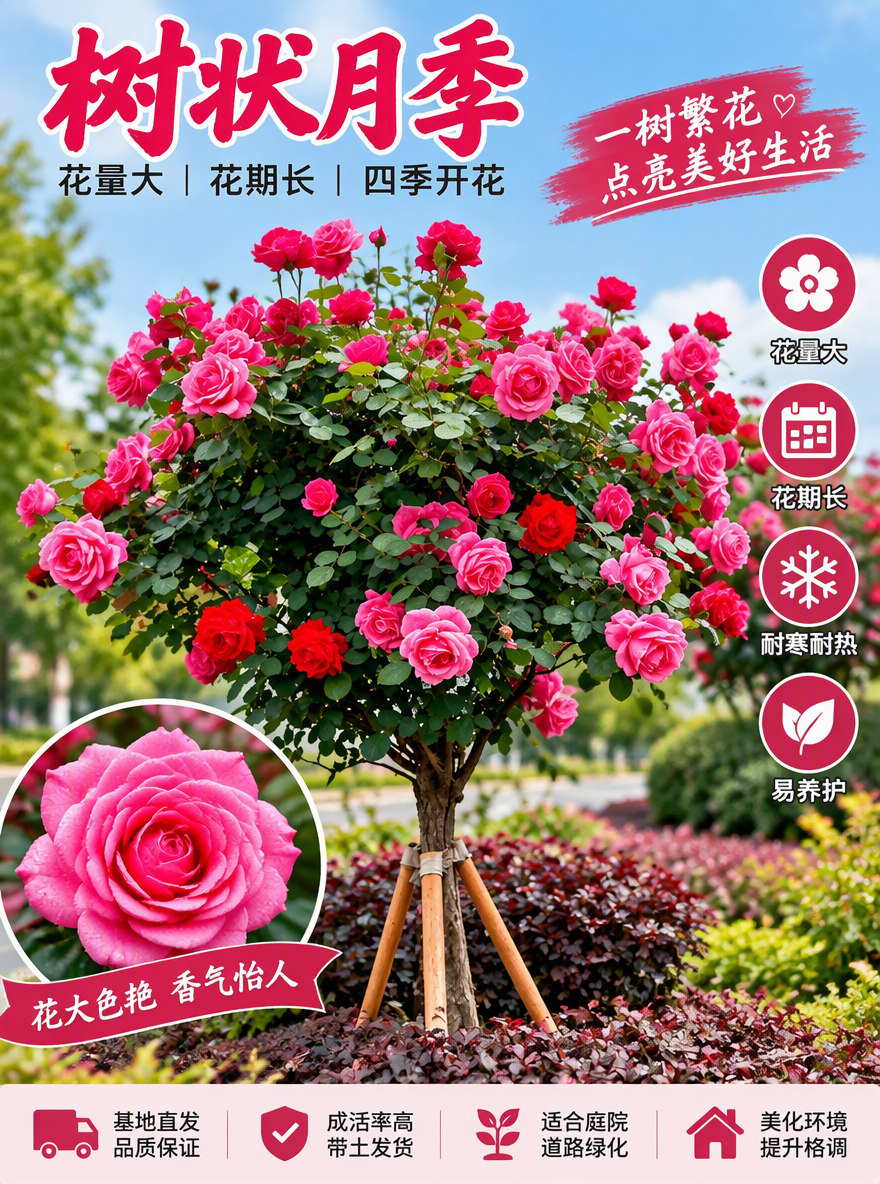 把这颗月季设计成电商专用主图